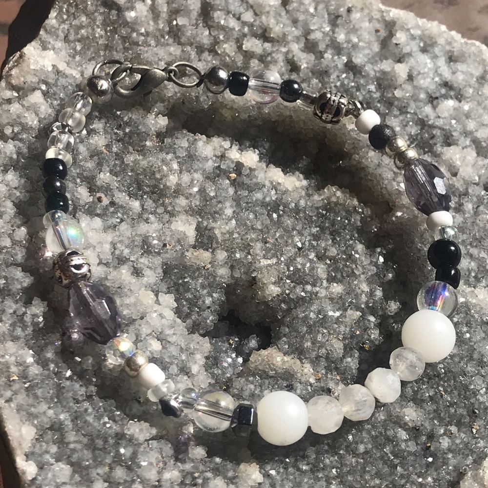 Rainbow moonstone bracelet